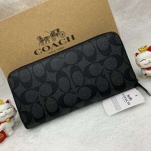 コーチ COACH 長財布 財布 プレゼント 贈り物 シグネチャー ロング ジップ 新品 未使用 アコーディオン メンズ ファッション F58112 C292の画像4