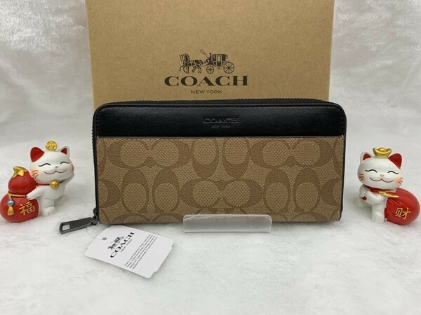 コーチ COACH 長財布 財布 ウォレット ブランド 誕生日 プレゼント 贈り物 シグネチャー ジップ ファッション 新品 未使用 F58112 A293Z