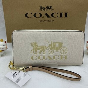 コーチ COACH 長財布 財布 ホース アンド キャリッジ 馬車柄 プレゼント 贈り物 ロング ジップ 新品 未使用 ファッション C3548 C060