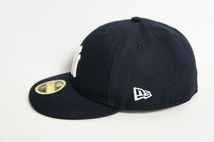 定番 NEWERAニューエラ ベースボール キャップ 帽子 NY MLB ニューヨーク ヤンキース オーセンティックコレクション 紺404O_画像3