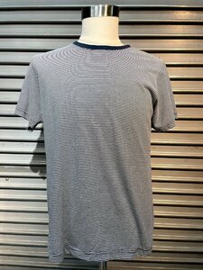 100円スタート！【福岡】メンズ ボーダーＴシャツ◆Lサイズ（チェスト96～104）◆モデルR展示品◆KO304_Ts