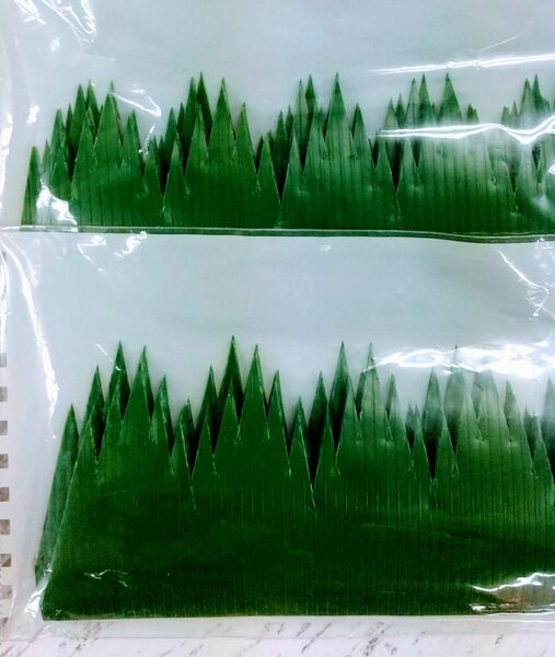 お弁当　緑色の仕切り「バラン長」まとめ売り 240枚（30入×8）