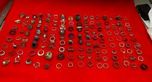 大量!! ■ リングおまとめ ■138個セット 指輪 アメジスト ガーネット マラカイト 水晶 ring カラーストーン
