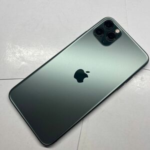 iPhone11Pro Max 256GB ミッドナイトグリーン　SIMフリー　バッテリー最大容量85% 割れあり