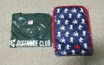 DISTANCE CLUB 速乾ドライTシャツ サイズM ディズニー柄シューズケース マラソン トレイル Tシャツ 2点セット トレイルランニング_画像1