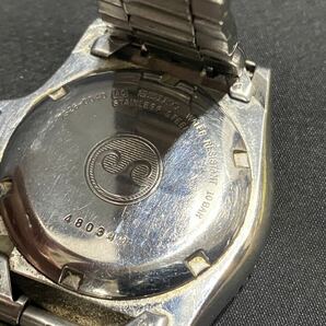 【稼働品】セイコー 7S26-0040 AT/自動巻 黒文字盤 メンズ腕時計 0417-33(6)の画像8