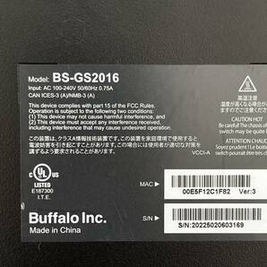 【1000円出品】BUFFALO レイヤー2 Giga スマートスイッチ 16ポート BS-GS2016の画像6