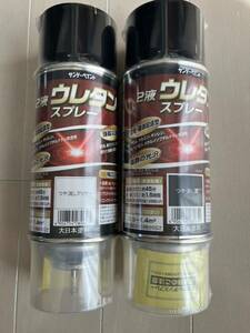  Sunday paint 2 fluid urethane spray 320mL matt black matt clear 2 pcs set 