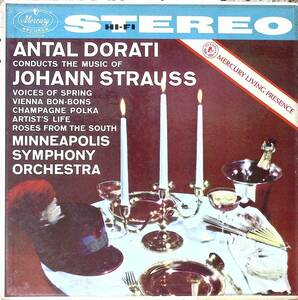 【優秀録音】ヨハン・シュトラウスの音楽 ドラティ指揮ミネアポリス交響楽団 米Mercury Stereo盤 SR90008(FR2/FR5)