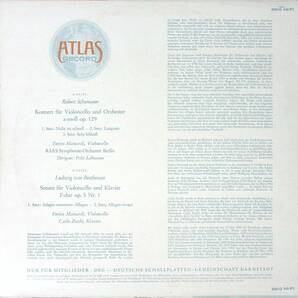 【定盤】名手マイナルディ ベートーベン チェロソナタ第1番Op.5-1 シューマン チェロ協奏曲 独ATLAS フラット厚盤 6810 の画像2