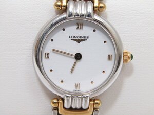 1円スタート 稼働品 LONGINES ロンジン レディース腕時計 クォーツ 電池 L6.200.3 白文字盤 GP×SS コンビ