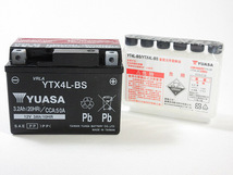 台湾ユアサバッテリー YUASA YTX4L-BS ◆互換 YT4L-BS FT4L-BS エイプ タクト PAL ビート フラッシュバーディ レッツ4 レッツ5 チョイノリ_画像4