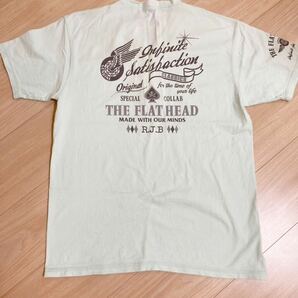 RJB FLATHEAD フラットヘッド コラボ VネックＴシャツ ミントグリーン 42 XL相当の画像2