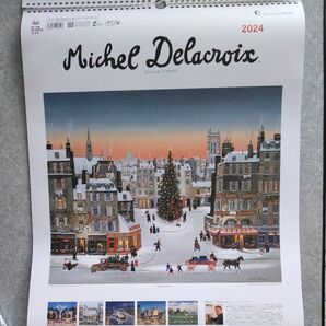 新品 2024年(令和6年) ミッシェル・ドラクロワ 壁掛カレンダー MICHEL Delacroix コレクション アート