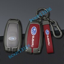 ◆スバル SUBARU◆ 深錆色/レッド◆キーケース おしゃれ 高品質スマートキーカバ 傷防止 TPU キーホルダー車 鍵 保護 収納ケース _画像2