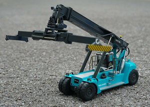 ▲超精密！KONECRANES 1/50 MAERSK Reach Stacker フォークリフト コンテナ 作業車 青