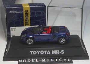 ▲入手困難！エブロ 1/43 EBBRO トヨタ TOYOTA MR-S MRS 青 新品