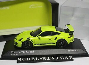 ▲絶版！最後！PMA 1/43 ポルシェ Porsche 911（991）GT3 RS Acidgreen 世界限定504台