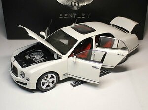 ▲最後1台！白！入手困難！Kyosho 1/18 BENTLEY ベントレー ミュルザンヌ Mulsanne Speed 京商