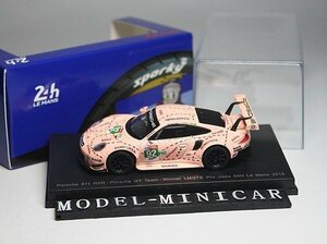 ▲超希少！Sparky 1/64 ポルシェ Porsche 911 RSR LM 2018 Pink Pig #92 新品