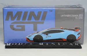 ▲超希少！MINIGT 1/64 Lamborghini Huracn STO Blu Laufey MGT00475 新品 MINI GT TSM