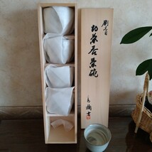 新品未使用　経年保管　たち吉/橘吉　湯呑み　5客セット　　木箱入り_画像1