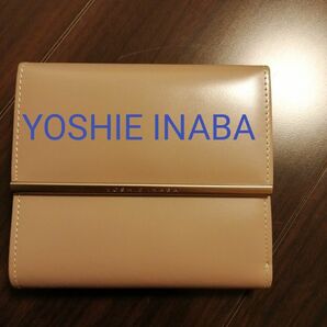 値下　未使用　YOSHIE INABA 二つ折り　財布　レザー？ 二つ折り財布