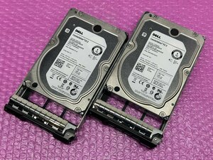 ★DELL 3.5inch SAS 1TB HDD★9ZM273-150★PowerEdge R Series マウンタ付き★Seagate ST1000NM0023★2本セット★1213-I
