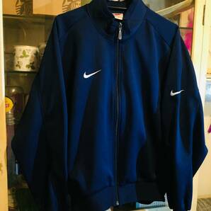 【激レア】NIKE 80’S 白タグ トラックジャケットレトロジャージ サイズL ネイビーカラー 委託中古商品 美品の画像1