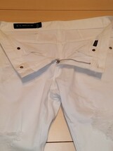 ARMANI EXCHANGE アルマーニエクスチェンジ メンズ ジーンズ W29 白 ホワイト デニム ダメージ加工 古着 パンツ SLIM FIT_画像5