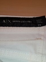 ARMANI EXCHANGE アルマーニエクスチェンジ メンズ ジーンズ W29 白 ホワイト デニム ダメージ加工 古着 パンツ SLIM FIT_画像9