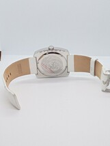  DIESEL ディーゼル DZ-1229 白文字盤 スモセコ メンズ腕時計 レザーベルト 電池交換済み 稼動品 中古品 箱あり 説明書あり クォーツ_画像8