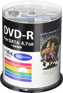 ○ MAG-LAB HI-DISC データ用DVD-R HDDR47JNP100 (16倍速/100枚)