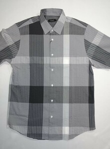  Black Label k rest Bridge check pattern short sleeves shirt regular price 26400 jpy L size gray 35