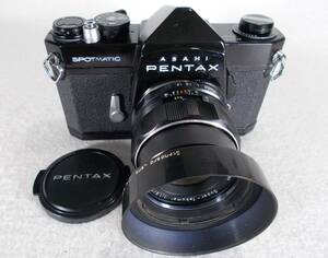 フィルムカメラ 完動品 即撮影可能　Pentax SP + レンズ f1.8　55mm　Z811