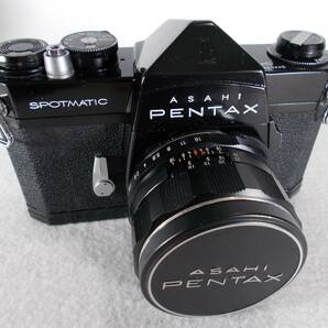 フィルムカメラ 整備済 完動品 Pentax SP + レンズ f1.8 55mm A804の画像1