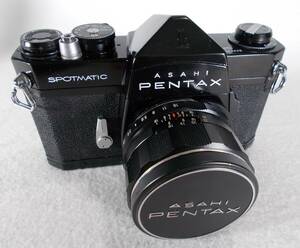 フィルムカメラ 整備済 完動品　Pentax SP + レンズ f1.8　55mm A804