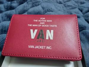 VAN JAC 70 period VAN Logo card-case red new goods unused ivy traditional 