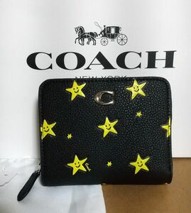 値下げ不可 COACH 二つ折り財布 星柄