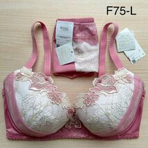 ワコール レシアージュ F75 下着 上下セット ①_画像1