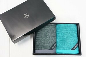 01▼【最終出品/未使用/送料520円】Mercedes-Benz/メルセデス・ベンツ 竹レーヨン＆コットンパイル ハンドタオル(ペア) ノベルティ△992N9