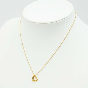 ☆◇【TIFFANY&Co. ティファニー】K18 オープンハート 3P ダイヤモンド ネックレスの画像2