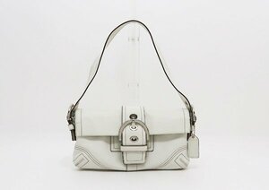 ◇【COACH コーチ】レザー ショルダーバッグ 8A05 ホワイト