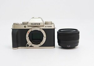 ◇美品【富士フイルム】FUJIFILM X-T200 レンズキット ミラーレス一眼カメラ シャンパンゴールド