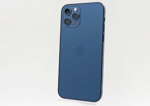 ◇ジャンク【au/Apple】iPhone 12 Pro 128GB SIMロック解除済 MGM83J/A パシフィックブルー ネットワーク利用制限△