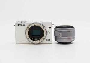 ◇【Canon キヤノン】EOS M100 15-45mm レンズキット ミラーレス一眼カメラ ホワイト
