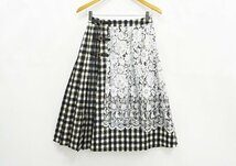 ◇美品【franche lippee フランシュリッペ】チェック レース プリントスカート M_画像1