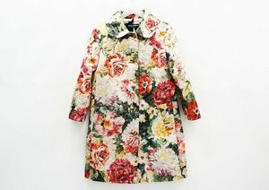 ◇新品同様【DOLCE&GABBANA ドルチェ＆ガッバーナ】ラメ入り花柄 ジャガードコート 38