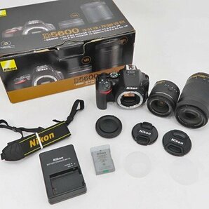 ◇【Nikon ニコン】D5600 ダブルズームキット /シャッター回数： 3069回 デジタル一眼カメラの画像9