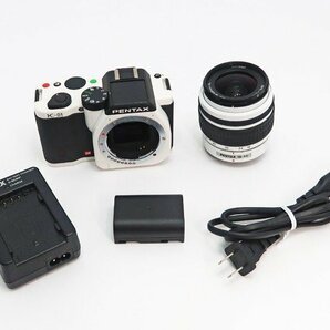 ◇【ペンタックス】PENTAX K-01 ボディ + smc PENTAX-DA 18-55mm F3.5-5.6 AL ミラーレス一眼カメラ ホワイト×ブラックの画像9